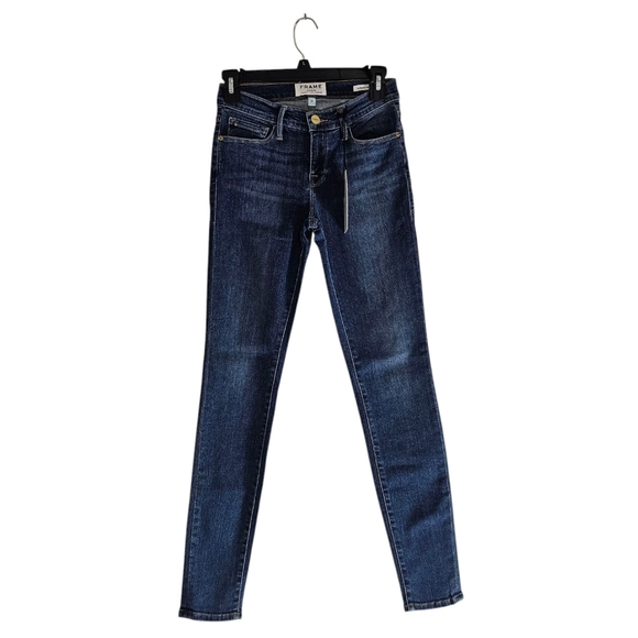 Frame Denim Le Skinny De Jeanne Mid Rise Blue Skinny Jeans 26 NWT - Picture 1 of 8